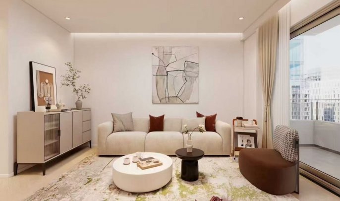 Brand new super modern 2brs floor heating open balcony in best compound Jing an temple