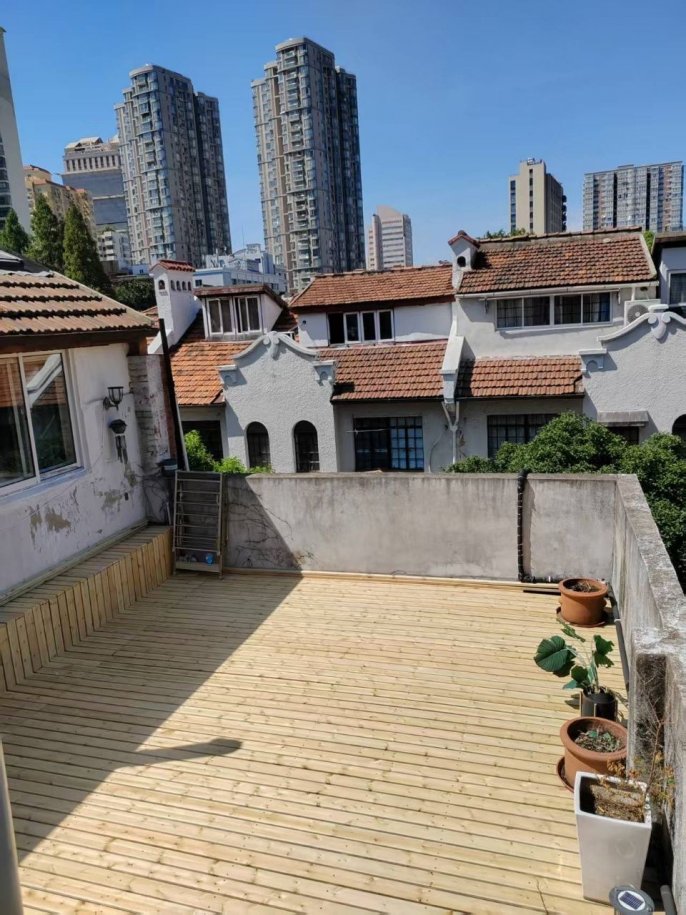 160 sqm 3 br old house &wall heating &terrace/Jing'an temple