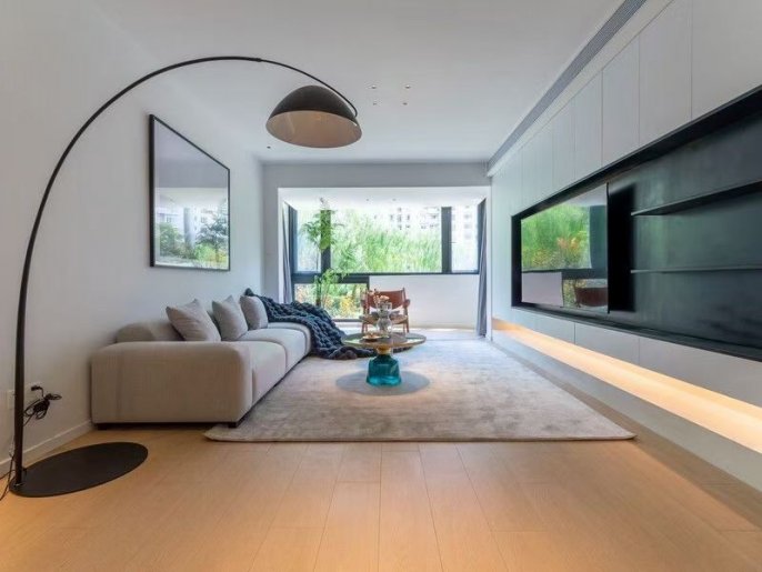 Modern 3brs floor heating modern furniture beside Huang piu river 23K