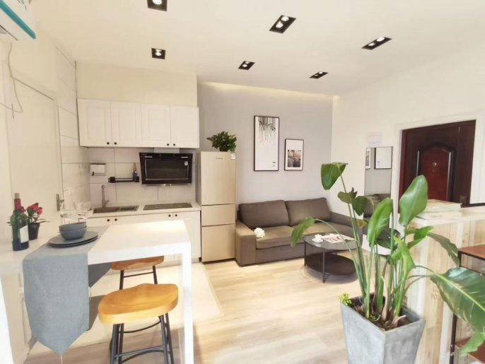 West Nanjing Rd, Jiangsu Rd, cozy 1br, south facing, outdoor balcony