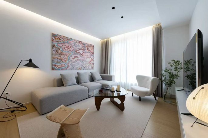 Modern 3brs floor heating modern furniture near Jing an temple only 24K